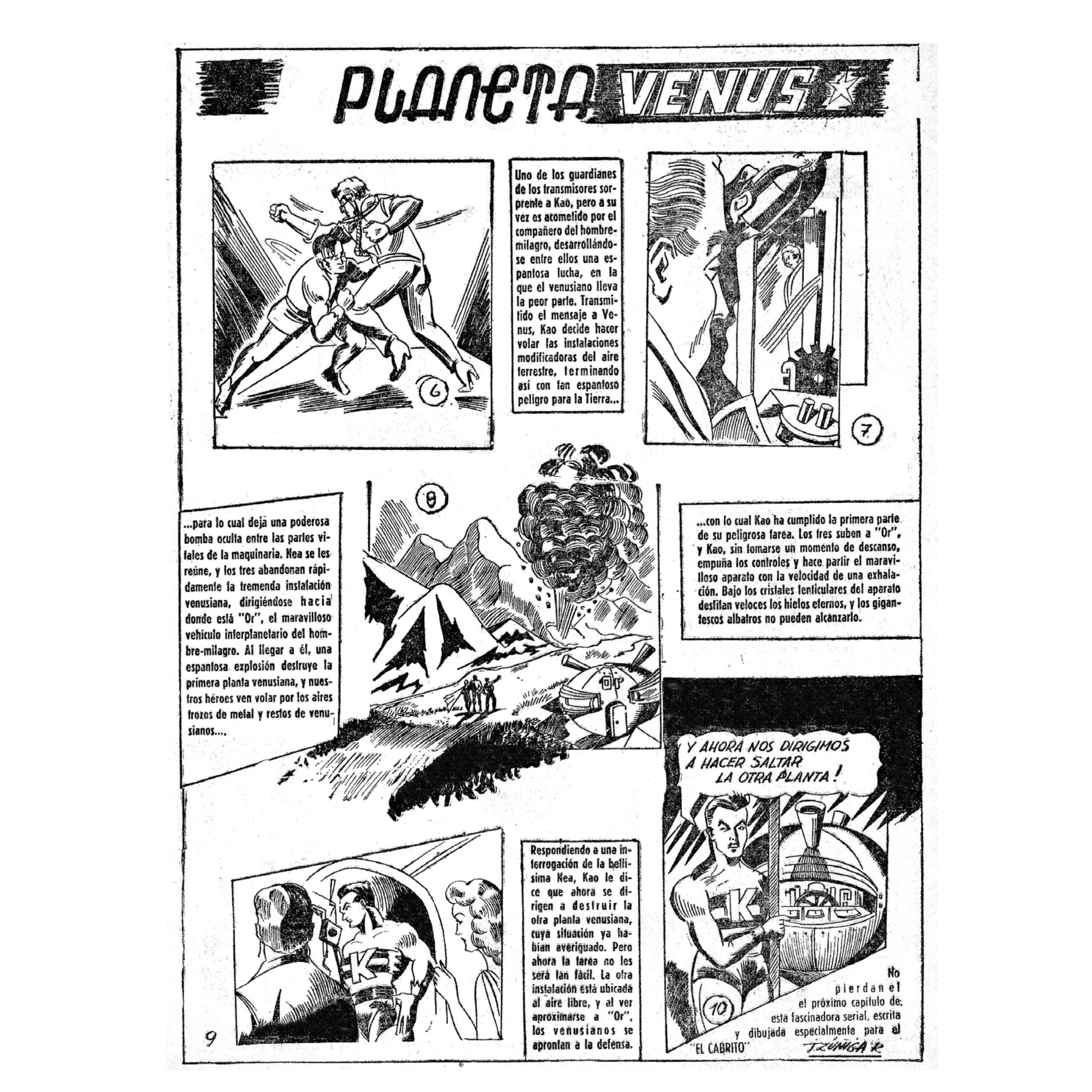 Página publicitaria de la historieta de Kao en la revista El Cabrito (1948)