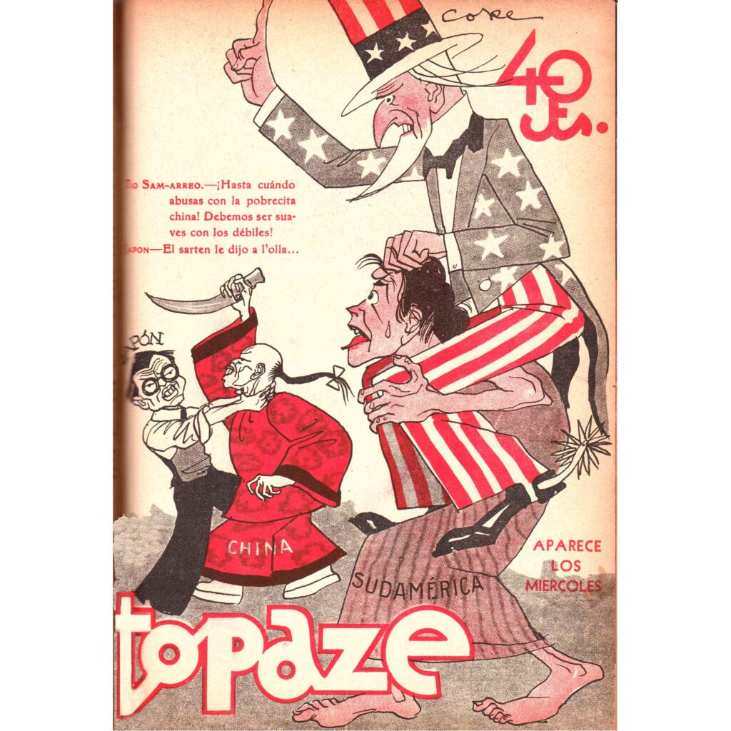 Portada de la revista Topaze reproducida en «Sátira política en Chile (1858-2016)»
